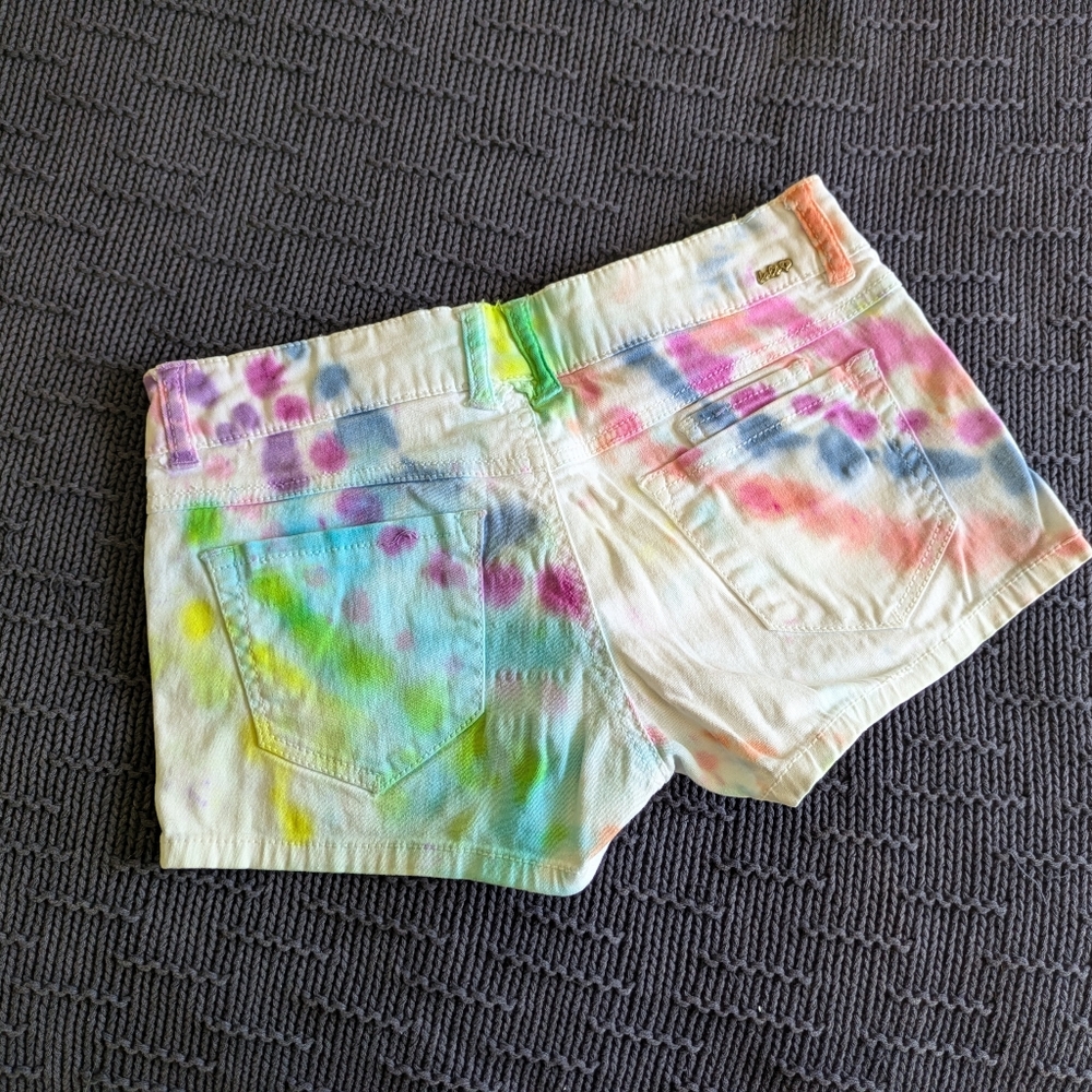 Custom Tie-Dye Mini Shorts Sz 1